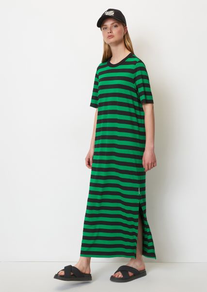 Striped Jersey Dress Hecha De Lenzing™ Ecovero™. Multi / Black Mujer Clásico Vestidos