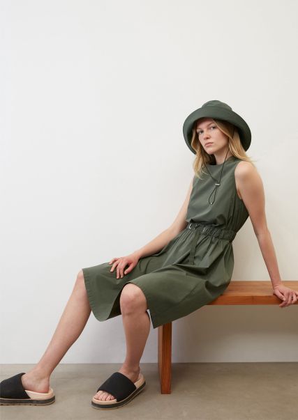 Ärmelloses Cargo-Kleid Made Of A Cotton/Nylon Blend Vestidos Vender Utility Green Mujer