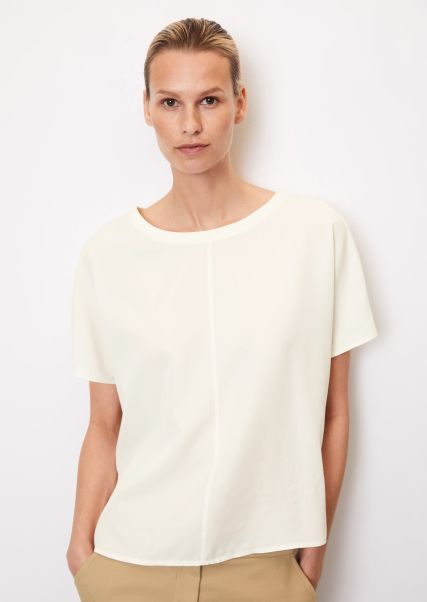 Mujer Blusa Holgada Con Estilo Camiseta Lyocell Tencel™ Blusas White Cotton España
