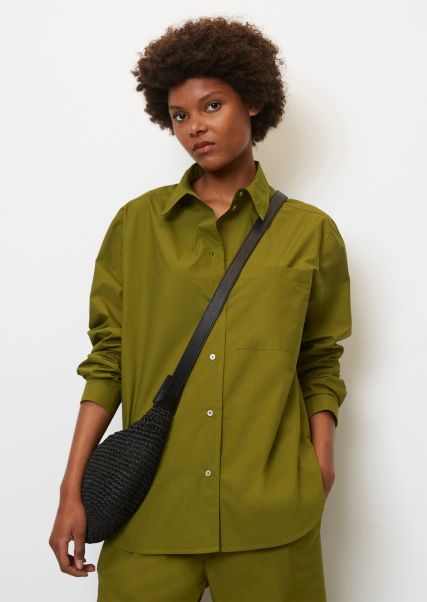 Comercio Fern Green Blusas Blusa Camisera Holgada Estilo Masculino Algodón Con Tacto De Papel Mujer