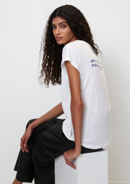 Camisetas Camiseta Holgada Con Estampado De Flores Tejido Jersey Simple Ligero Garantizado Multi/ White Mujer