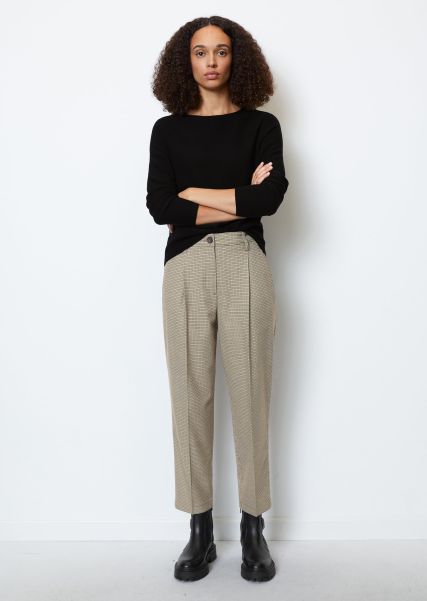 Multi Pantalones Mujer Pantalón Chino De Franela Con Estampado Materiales Reciclados Comercio