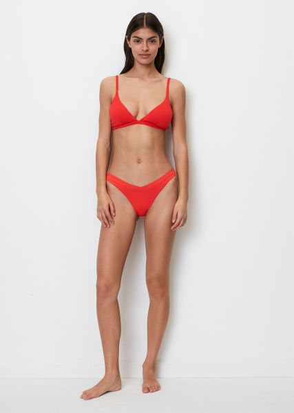 Descuento Braguita De Bikini Fabricado Con Material Reciclado Bright Red Moda De Baño Mujer
