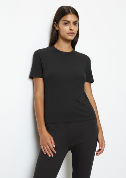 Black Ropa Interior Garantizado Camiseta Lounge Slim Confeccionado En Mezcla De Algodón Orgánico Con Modal Tencel™. Mujer