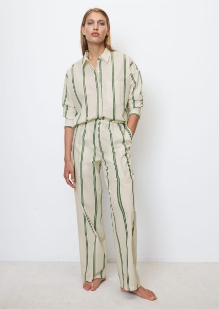 Ropa Interior Linen White Pantalón De Pijama Estilo Loungewear De Algodón Ecológico Venta Mujer