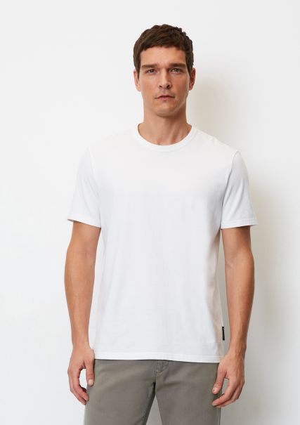 Hombre Camisetas Camiseta De Corte Normal Con Cuello Redondo Algodón De Alta Calidad White Vender