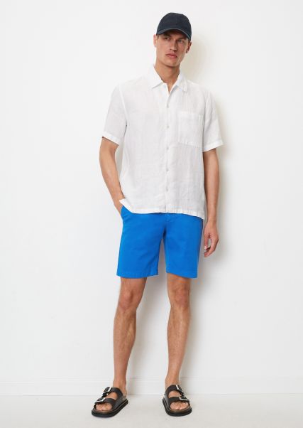 Salo Shorts Mezcla De Algodón Ecológico Azur Blue Hombre Sostenibilidad Pantalones Cortos