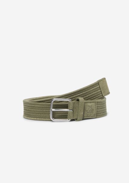 Olive Cinturones Vender Hombre Cinturón Trenzado Fabricado Con Material Reciclado
