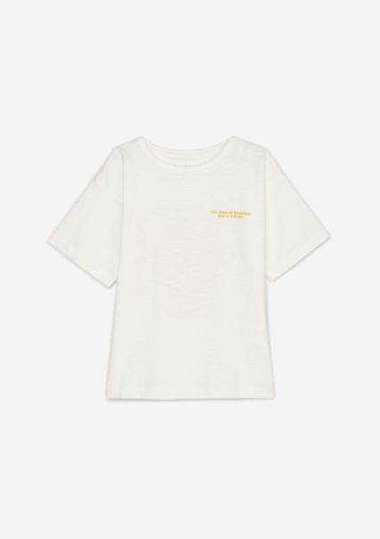 Camiseta Estampada Teens-Boys Tejido Jersey De Algodón Ecológico Junior Boys White Cotton Liquidación