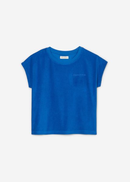 Oferta Junior Azur Blue Girls Kids-Girls Camiseta De Rizo De Puro Algodón Orgánico
