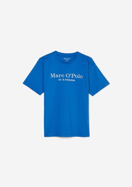 Precio Al Por Mayor Azur Blue Junior Camiseta Kids-Boys Logotipo Bordado Boys