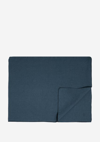 Hogar Indigo Blue Mantel Modelo Valka Lino Puro Textiles De Cocina Novedad